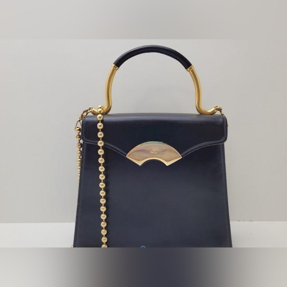 Vintage Karl Lagerfeld Leather Satchel Purse
